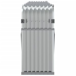 Поставка за дърва, сребрист, 300x45x100 см, поцинкована стомана