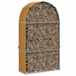Поставка за дърва, дървесен вид, 120x45x210 см, стомана