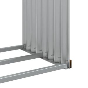 Поставка за дърва, дървесен вид, 120x45x210 см, стомана