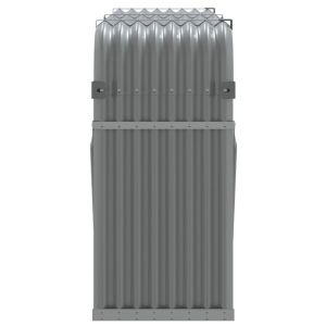 Поставка за дърва, светлосив, 180x45x100см, поцинкована стомана