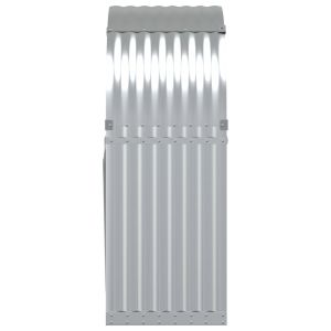 Поставка за дърва, сребрист, 80x45x120 см, поцинкована стомана