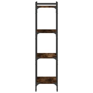 Библиотека 4 рафта опушен дъб 40x30x120 см инженерно дърво