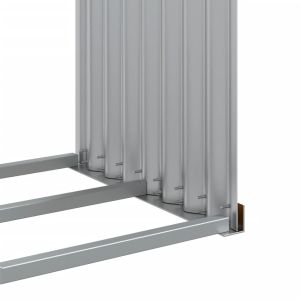 Поставка за дърва, дървесен вид, 120x45x100 см, стомана