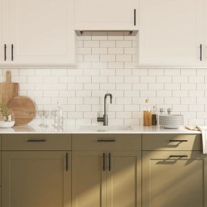 Дръжки за шкафове, 20 бр, черни, 96 мм, неръждаема стомана