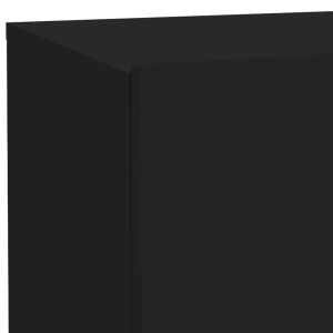 Нощно шкафче с LED осветление, черни, 70x36x40,5 см