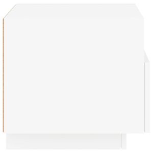 Нощни шкафчета с LED осветление, 2 бр, бели, 40x39x37 см