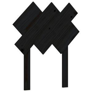 Рамка за легло с табла черна Small Single дърво масив