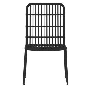 Градински трапезен комплект, 5 части, черен