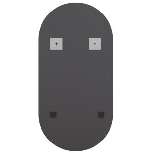 Огледало с LED лампи, 60x30 см, стъкло, овално