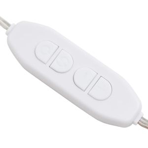 Огледало с LED лампи, 60x30 см, стъкло, овално