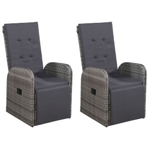 Градински трапезен комплект, 5 части, сив