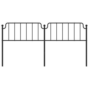 Метална резервна табла за легло, черна, 193 см