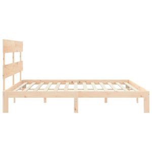 Рамка за легло с табла Super King Size дърво масив