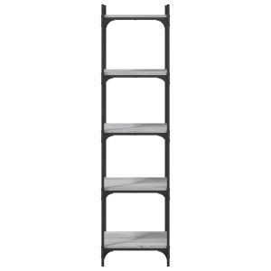 Библиотека 5 рафта сив сонома 40x30x154 см инженерно дърво