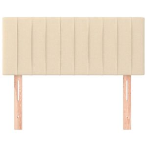 Горна табла за легло, кремава, 100x5x78/88 см, плат