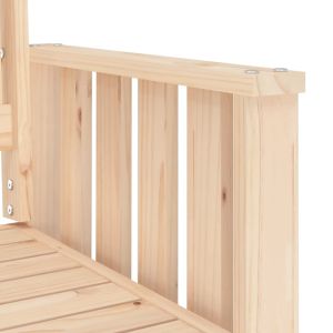 Градинска пейка с маса, 2-местна, масивна чамова дървесина