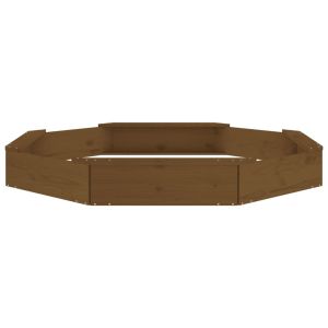 Пясъчник със седалки, меденокафяв, осмоъгълен, бор масив