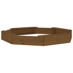 Пясъчник със седалки, меденокафяв, осмоъгълен, бор масив