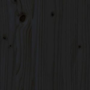 Градински лаундж комплект от 5 части, черен, бор масив