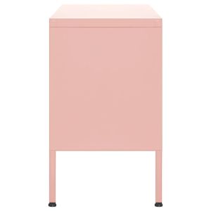 ТВ шкаф, розов, 105x35x50 см, стомана