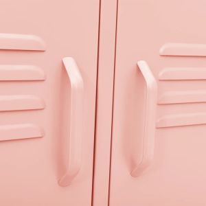 ТВ шкаф, розов, 105x35x50 см, стомана