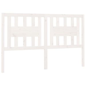 Табла за спалня, бяла, 141x4x100 см, бор масив