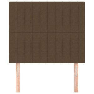 Табла за легло, тъмнокафява, 80x5x118/128 см, плат