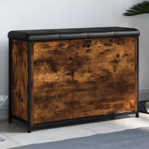 Пейка за обувки с подвижно чекмедже, опушен дъб, 82x32x56 см