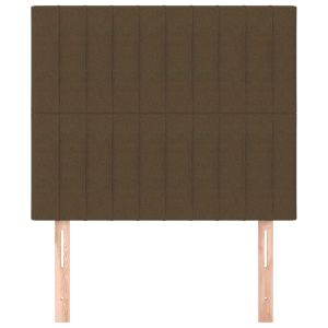 Табла за легло, тъмнокафява, 90x5x118/128 см, плат