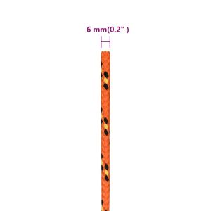 Работно въже оранжево 6 мм 100 м полипропилен