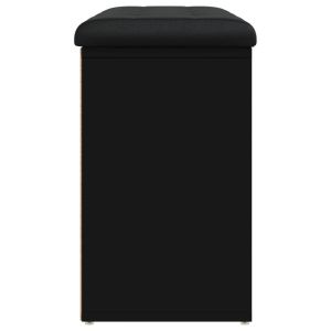 Пейка за обувки, черна, 82x32x50 см, инженерно дърво