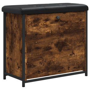 Пейка за обувки с подвижно чекмедже, опушен дъб, 62x32x56 см