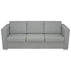 3-местен диван плат светлосив