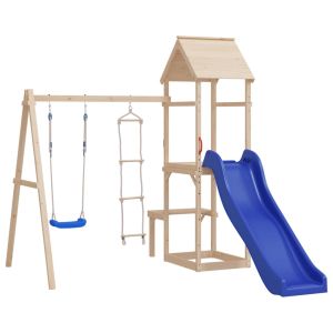 Детска люлка с въжена стълба, синя, 37x15 см, PE