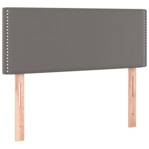 Горна табла за легло, сива, 80x5x78/88 см, изкуствена кожа