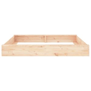 Пясъчник със седалки, квадратен, масивна дървесина бор