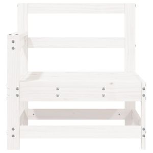 Градински ъглови дивани, 2 бр, бели, бор масив