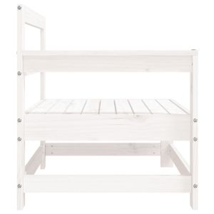 Градински ъглови дивани, 2 бр, бели, бор масив