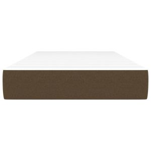 Матрак за легло с покет пружини средна твърдост тъмнокафяв 100x200x20 см плат