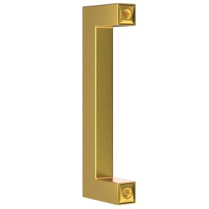 Дръжки за шкафове, 10 бр, златисти, 96 мм, неръждаема стомана