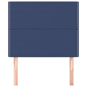 Табла за легло, синя, 90x5x118/128 см, плат