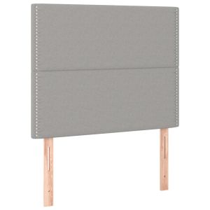 Табла за легло, светло сива, 90x5x118/128 см, плат