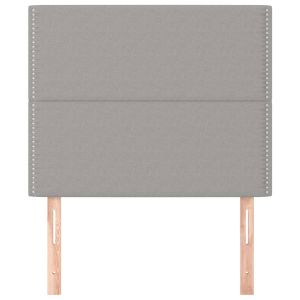 Табла за легло, светло сива, 90x5x118/128 см, плат