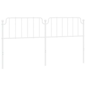Метална резервна табла за легло, бяла, 193 см