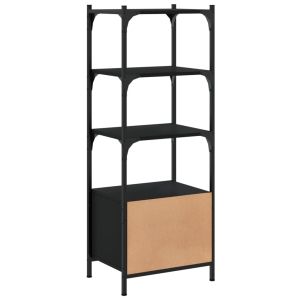Библиотека 3 рафта черна 41x30x109,5 см инженерно дърво