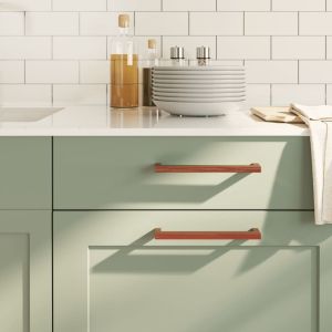 Дръжки за шкафове, 5 бр, бронз, 192 мм, неръждаема стомана