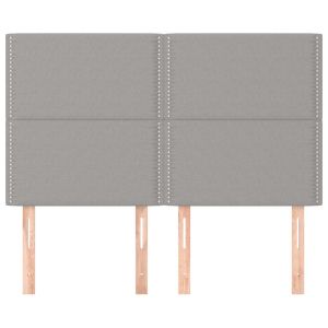 Табла за легло, светло сива, 144x5x118/128 см, плат