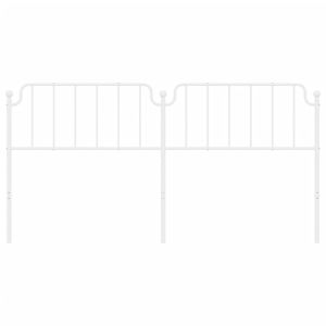 Метална резервна табла за легло, бяла, 200 см