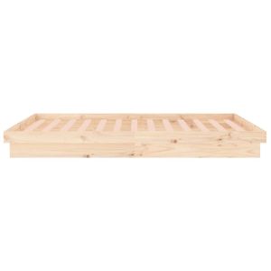 LED рамка за легло 120x190 см Small Double масивна дървесина