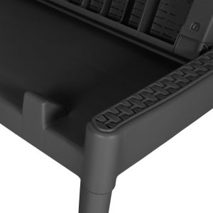 Шезлонг, антрацит, 186x60x29 см, PP